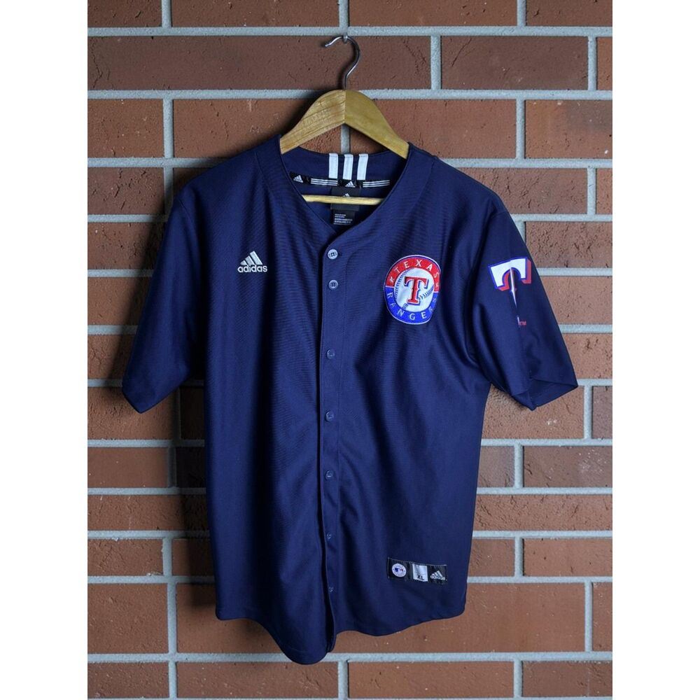 Adidas Texas Rangers MLB Youth Baseball Jersey XL 18-20 Navy Blue